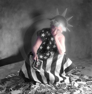 Studio Portraits & Ideas - Lady Liberty contemplates contemporary American leaders vs. founding fathers